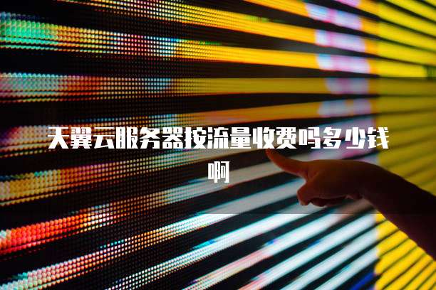 天翼云服务器按流量收费吗多少钱啊