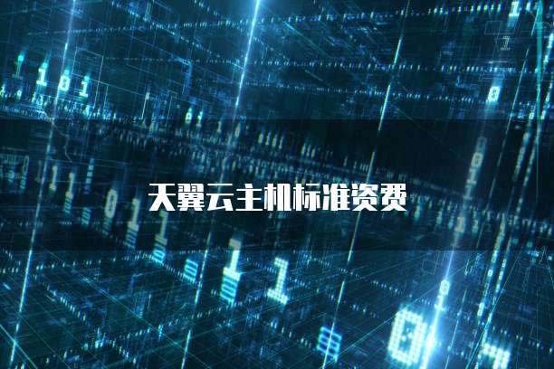 天翼云主机标准资费