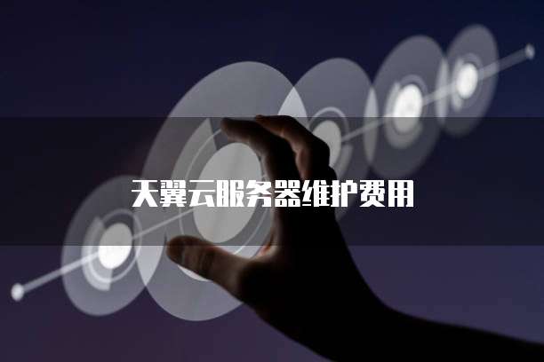 天翼云服务器维护费用