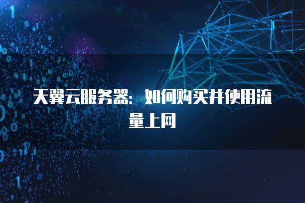 天翼云服务器：如何购买并使用流量上网