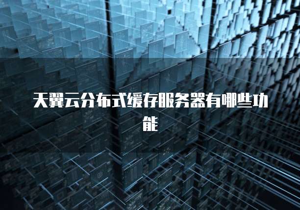 天翼云分布式缓存服务器有哪些功能