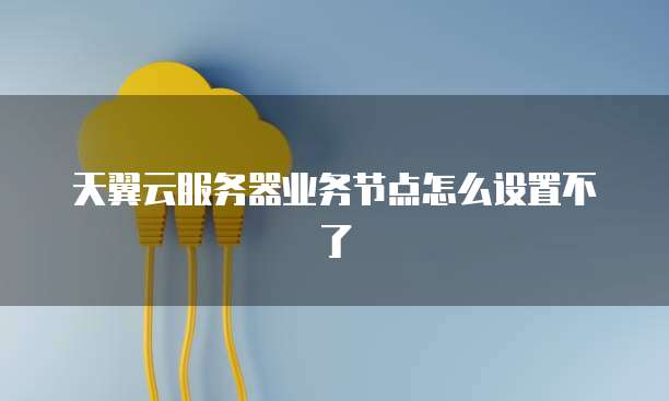 天翼云服务器业务节点怎么设置不了