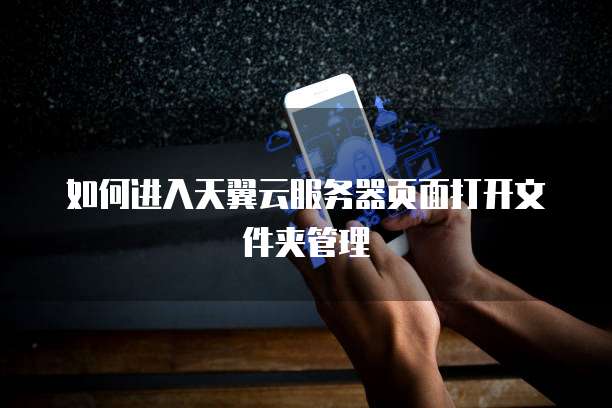 如何进入天翼云服务器页面打开文件夹管理