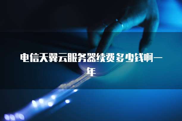 电信天翼云服务器续费多少钱啊一年
