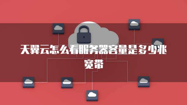 天翼云怎么看服务器容量是多少兆宽带