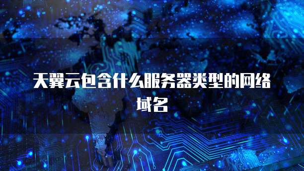 天翼云包含什么服务器类型的网络域名