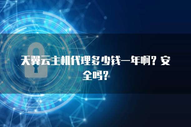 天翼云主机代理多少钱一年啊？安全吗？