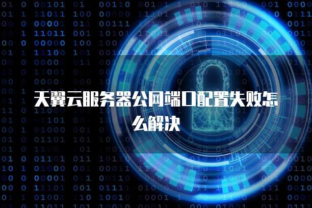 天翼云服务器公网端口配置失败怎么解决