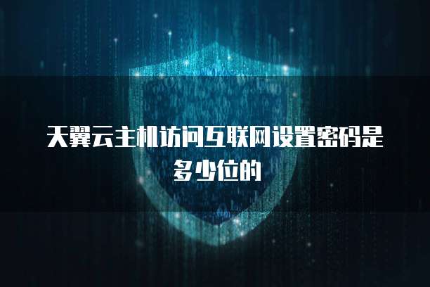 天翼云主机访问互联网设置密码是多少位的