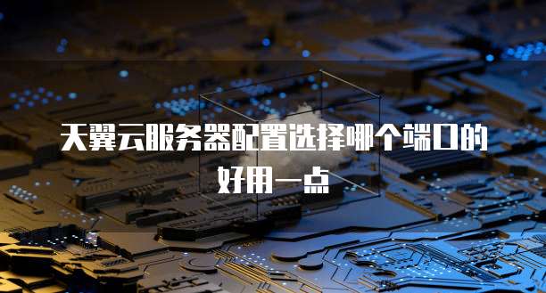 天翼云服务器配置选择哪个端口的好用一点