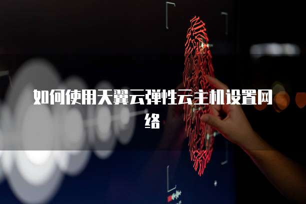 如何使用天翼云弹性云主机设置网络
