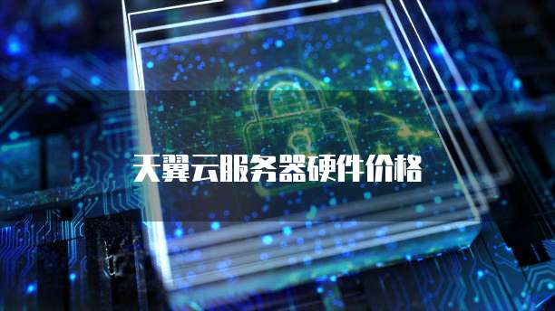 天翼云服务器硬件价格