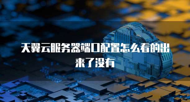 天翼云服务器端口配置怎么看的出来了没有