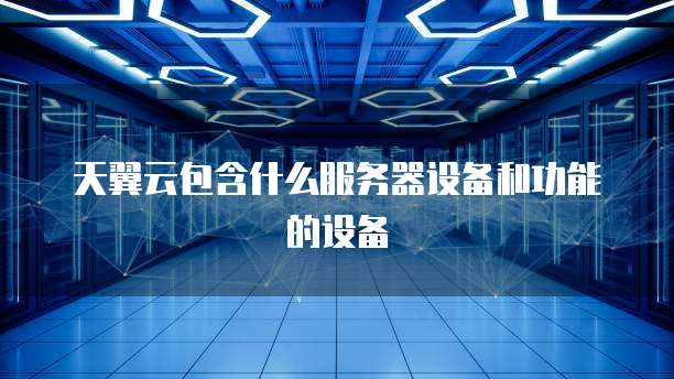 天翼云包含什么服务器设备和功能的设备