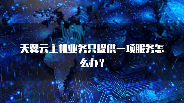 天翼云主机业务只提供一项服务怎么办？