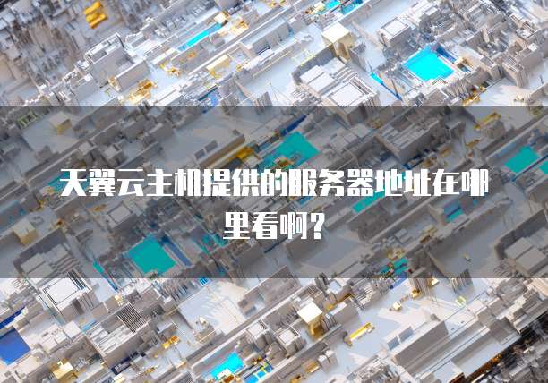 天翼云主机提供的服务器地址在哪里看啊？