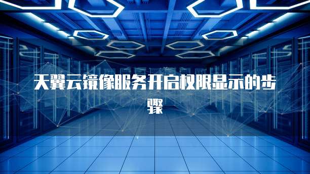 天翼云镜像服务开启权限显示的步骤