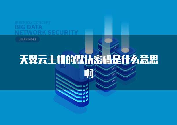 天翼云主机的默认密码是什么意思啊