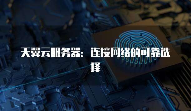 天翼云服务器：连接网络的可靠选择