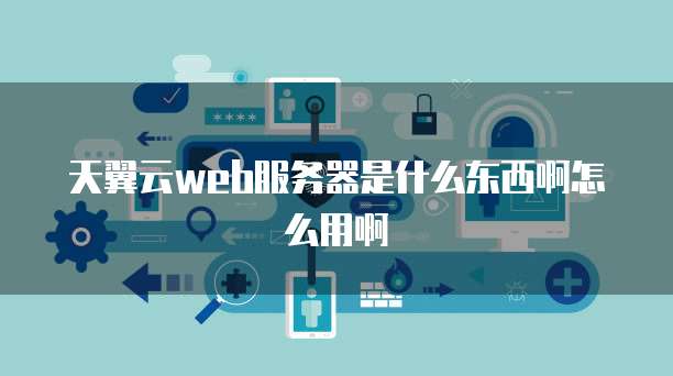 天翼云web服务器是什么东西啊怎么用啊