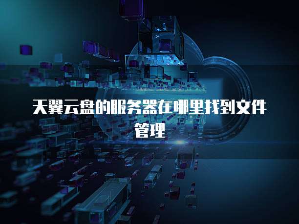 天翼云盘的服务器在哪里找到文件管理