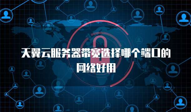 天翼云服务器带宽选择哪个端口的网络好用