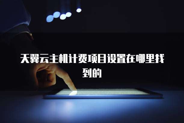 天翼云主机计费项目设置在哪里找到的