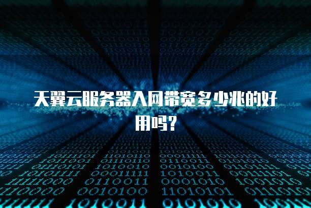 天翼云服务器入网带宽多少兆的好用吗？