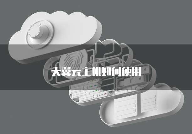 天翼云主机如何使用