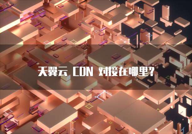 天翼云 CDN 对接在哪里？