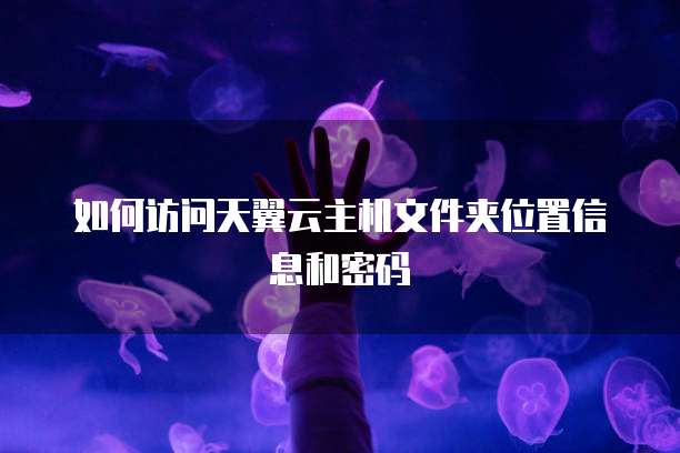 如何访问天翼云主机文件夹位置信息和密码