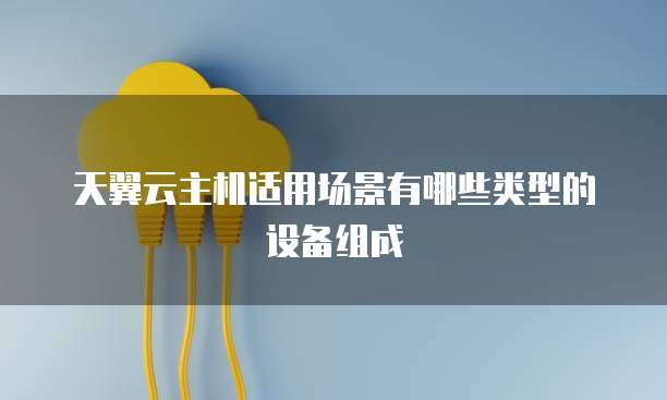 天翼云主机适用场景有哪些类型的设备组成