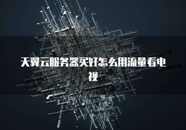 天翼云服务器买好怎么用流量看电视