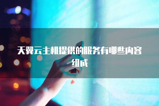 天翼云主机提供的服务有哪些内容组成