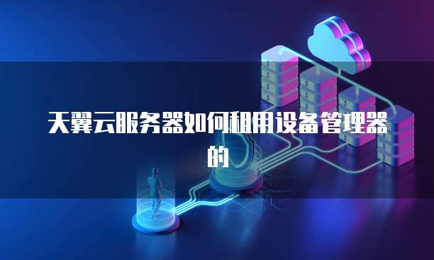 天翼云服务器如何租用设备管理器的