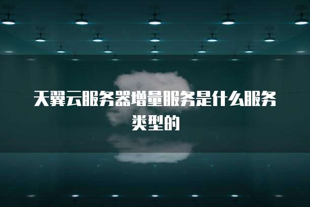 天翼云服务器增量服务是什么服务类型的