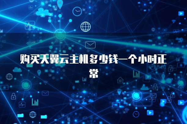 购买天翼云主机多少钱一个小时正常