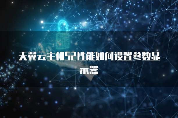 天翼云主机S2性能如何设置参数显示器