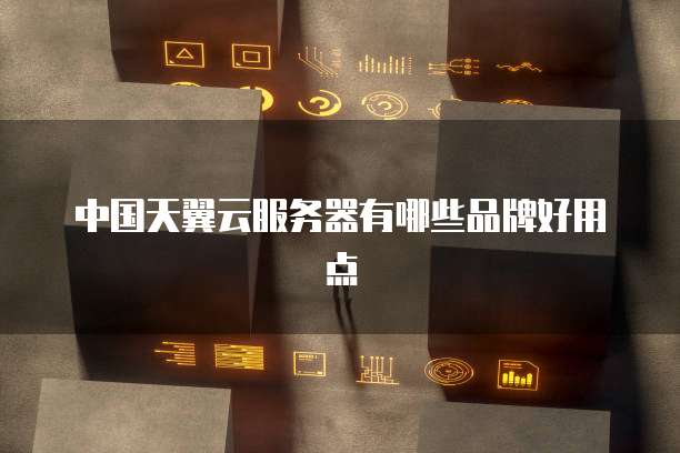 中国天翼云服务器有哪些品牌好用点