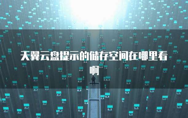 天翼云盘提示的储存空间在哪里看啊