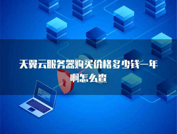 天翼云服务器购买价格多少钱一年啊怎么查