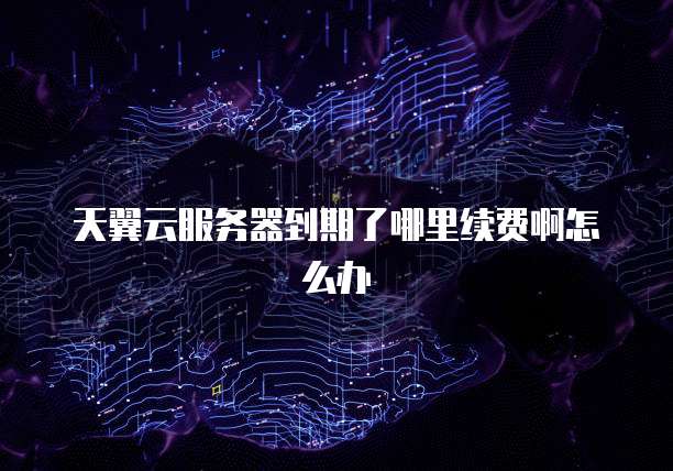 天翼云服务器到期了哪里续费啊怎么办