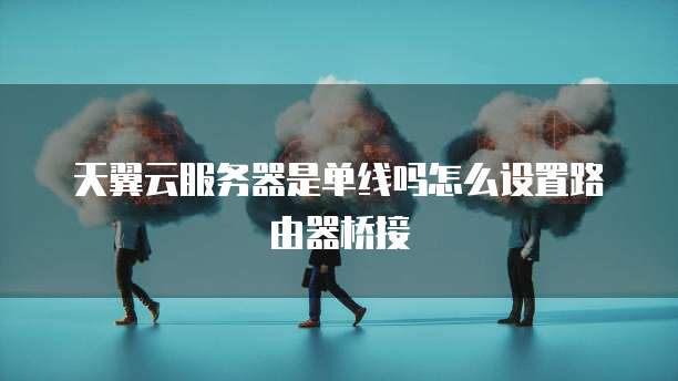 天翼云服务器是单线吗怎么设置路由器桥接