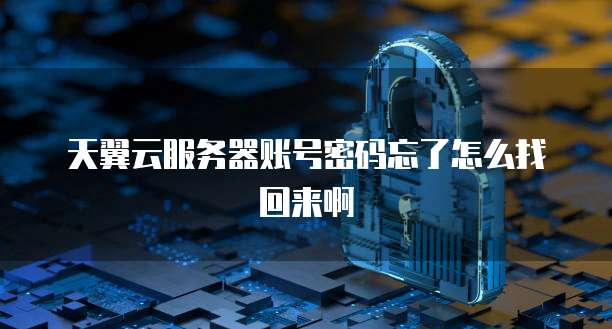 天翼云服务器账号密码忘了怎么找回来啊