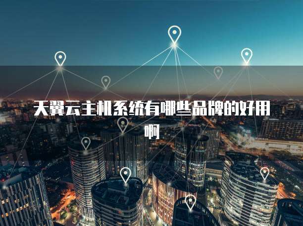 天翼云主机系统有哪些品牌的好用啊