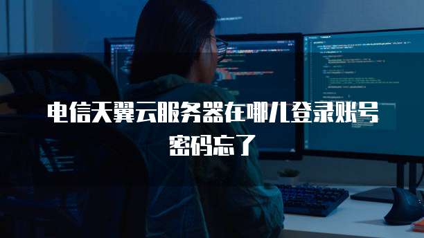 电信天翼云服务器在哪儿登录账号密码忘了