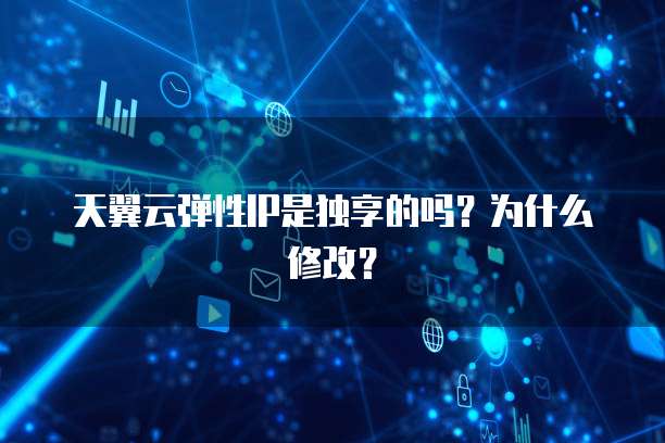 天翼云弹性IP是独享的吗？为什么修改？