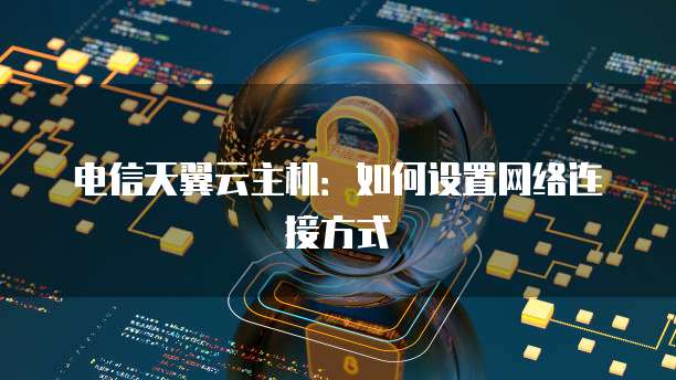 电信天翼云主机：如何设置网络连接方式