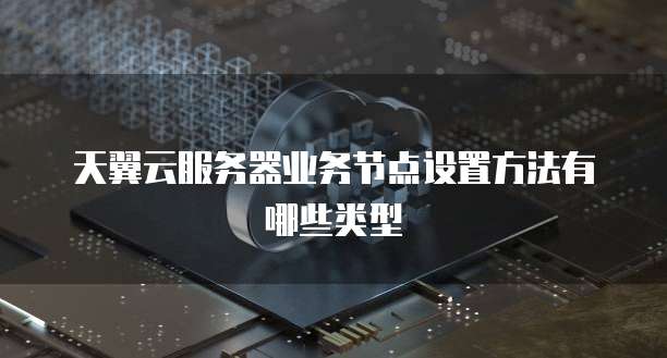 天翼云服务器业务节点设置方法有哪些类型