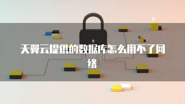 天翼云提供的数据库怎么用不了网络